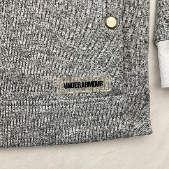 Under Armour Sweatshirt Loose Fit Fleece Pullover Pockets Womens Small Gray - Picture 2 of 9